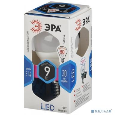 ЭРА Б0029042 Лампочка светодиодная STD LED P45-9W-840-E14 E14 / Е14 9Вт шар нейтральный белый свет 