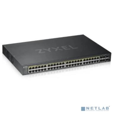 ZYXEL GS192048HPV2-EU0101F Гибридный Smart PoE+ коммутатор NebulaFlex GS1920-48HPv2, 44xGE PoE+, 4xCombo (SFP/RJ-45 PoE+), 2xSFP, бюджет PoE 375 Вт, автономное/облачное управление