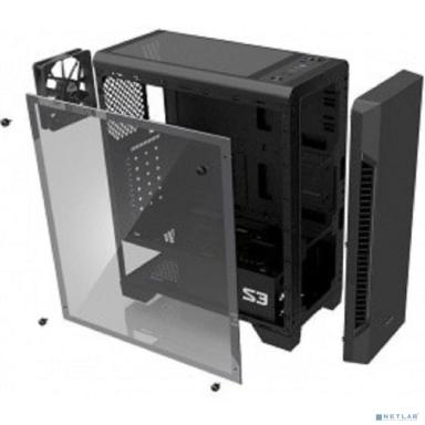 Zalman S3 черный без БП ATX  2xUSB2.0 1xUSB3.0 audio bott PSU