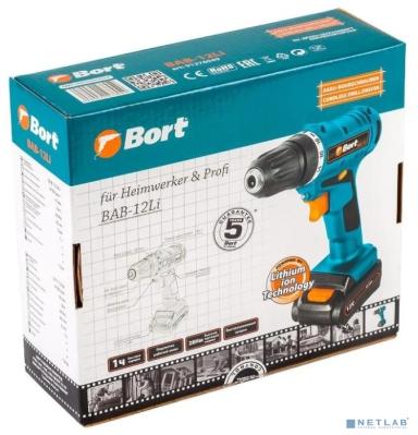 Bort Bort BAB-12Li Дрель-шуруповерт аккумуляторная [91276049] 