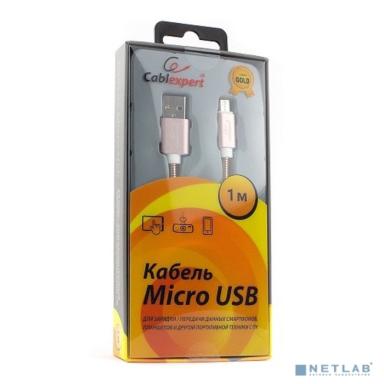 Cablexpert Кабель USB 2.0 CC-G-mUSB02Cu-1M AM/microB, серия Gold, длина 1м, золото, блистер