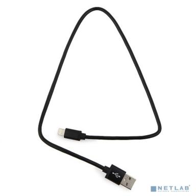 Cablexpert Кабель для Apple CC-S-APUSB01Bk-0.5M, AM/Lightning, серия Silver, длина 0.5м, черный, блистер