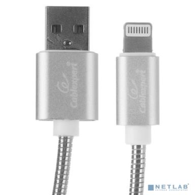 Cablexpert Кабель для Apple CC-G-APUSB02S-1M, AM/Lightning, серия Gold, длина 1м, серебро, блистер	