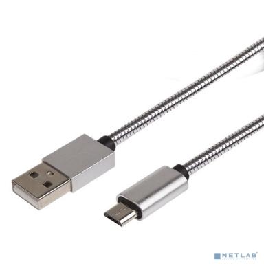 Rexant (18-4241) Кабель USB-A – micro USB, 2А, 1м, в черной металлической оплетке