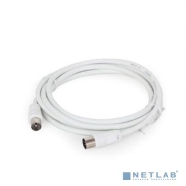 Gembird Кабель Кабель телевизионный, Coaxial M/F, белый, 3м (CCV-515-W-3M)