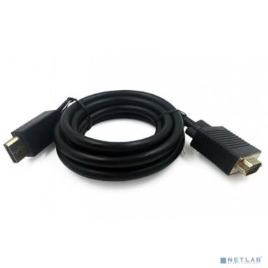Cablexpert Кабель DisplayPort->VGA, 1,8м, 20M/15M, черный, экран, пакет (CCP-DPM-VGAM-6)