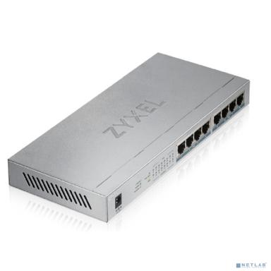 ZYXEL GS1008HP-EU0101F PoE+ коммутатор GS1008HP, 8xGE PoE+, настольный, металлический, бесшумный, бюджет PoE 60 Вт