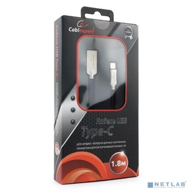 Cablexpert Кабель USB 2.0 CC-P-USBC02Bk-1.8M AM/Type-C, серия Platinum, длина 1.8м, черный, блистер