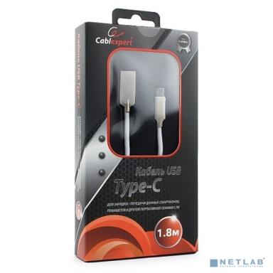 Cablexpert Кабель USB 2.0 CC-P-USBC02W-1.8M AM/Type-C, серия Platinum, длина 1.8м, белый, блистер