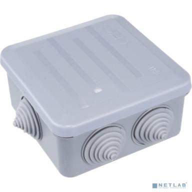 Iek UKOZ11-100-100-050-K41-44 Коробка КМ41255 распаячная для о/п 100х100х50 мм IP44 (RAL7035, 6 гермовводов, защелкивающаяся крышк