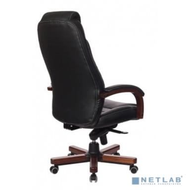 Кресло руководителя Бюрократ T-9923WALNUT/BLACK черный кожа крестовина дерево [1115302]