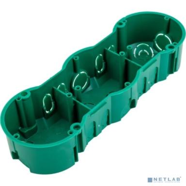 Iek UKG30-212-070-045-M Коробка КМ40024 установочная 3 места  d  212х70 x 45 для полых стен (с саморезами и мет. лапками)