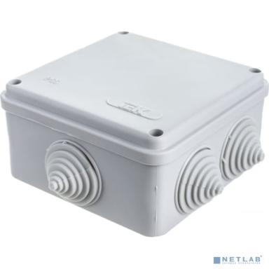 Iek UKO11-100-100-050-K41-55 Коробка КМ41234 распаячная для о/п 100х100х50 мм IP55 (RAL7035, 6 гермовводов)
