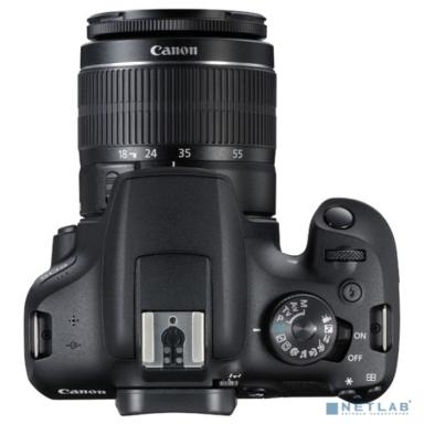 Canon EOS 2000D черный {24.1Mpix 18-55mm f/3.5-5.6 III 3" 1080p Full HD SDXC Li-ion} (с объективом) 2728C007