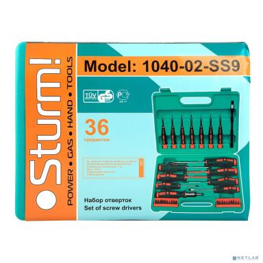 Sturm 1040-02-SS9 Набор отверток 36 ПРЕДМЕТОВ, ПЛАСТИКОВЫЙ КЕЙС, Sturm [1040-02-SS9]