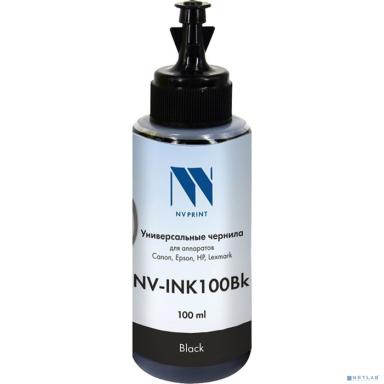 NV Print Чернила NV-INK100Bk универсальные на водной основе для аппаратов Canon/Epson/НР/Lexmark (100ml), чёрный