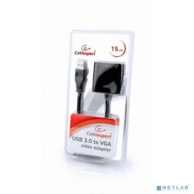Cablexpert Видео-адаптер USB3 – VGA , черный (AB-U3M-VGAF-01)