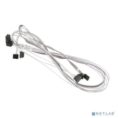 Supermicro CBL-SAST-0644 Кабель 0.9m Right Angle MiniSAS SFF-8087 to 4 SATA 75/75/90/90cm with Sideband