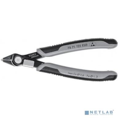 KNIPEX Electronic Super Knips® ESD вороненые 125 мм { Длина187 Ширина61 Высота13} [KN-7871125ESD]