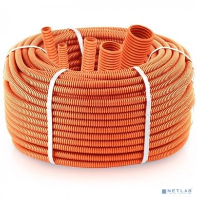 EKF tpnd-25-o Труба гофр. ПНД Plast с зондом d 25мм оранжевая EKF PROxima бухта 75 м