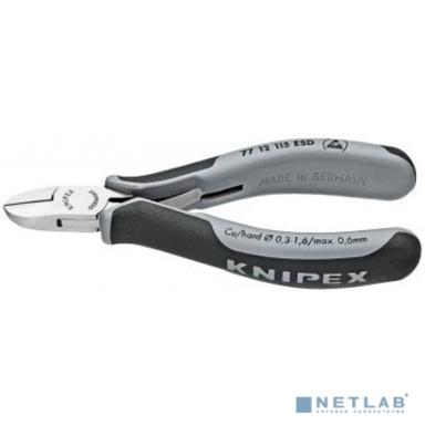 KNIPEX Кусачки боковые для электроники антистатические 115 мм { Длина115 Ширина59 Высота48} [KN-7712115ESD]