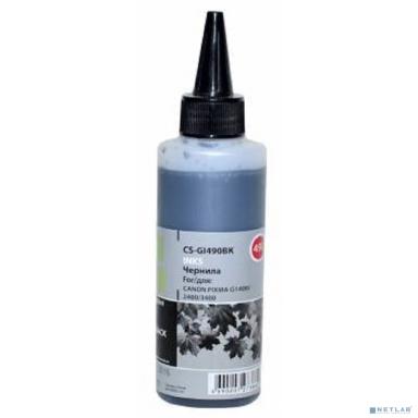 Cactus Чернила CS-GI490BK для Canon Pixma G1400/G2400/G3400, черный, 100мл