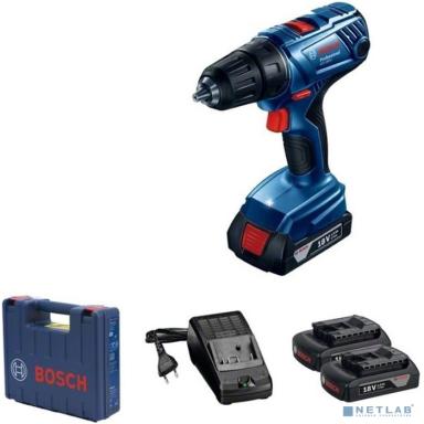 Bosch GSR 180-LI безударная дрель-шуруповерт [06019F8123] {18 В, БЗП, 54нм, 13 мм, 1700 об/мин, 1,4кг, 2акк- Li-ion.2,0Ач, кейс} 
