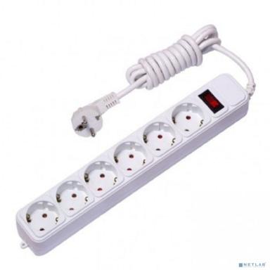 EKF UFP10-375-6-018 Сетевой фильтр 6*1,8м 10А/2,2кВт с выкл. c/з ПВС 3х0,75 Блокбастер EKF PROxima   