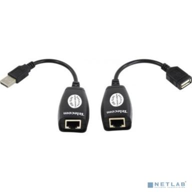 Telecom Адаптер-удлинитель USB-AMAF/RJ45, по витой паре до 45m <TU824> [6926123510322]