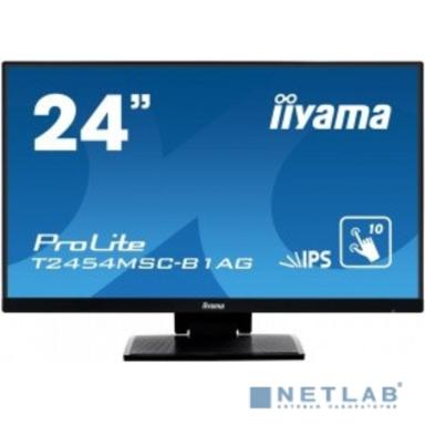 LCD Iiyama 23.8" T2454MSC-B1AG Touch черный {IPS LED 1920x1080 4ms 16:9 1000:1 250cd 170/160 D-Sub HDMI  10Wx2 USBx2}