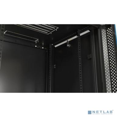 Hyperline TWB-0945-SR-RAL9004 шкаф настенный 19-дюймовый (19"), 9U, 500x600x450 мм, металлическая передняя дверь с замком, две боковые панели, цвет черный (RAL 9004) (разобранный)