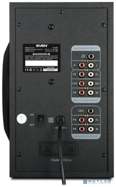 SVEN  HT-202, черный (100Вт, Bluetooth, FM-тюнер, USB/SD, дисплей )