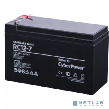 CyberPower Аккумуляторная батарея RC 12-7 12V/7Ah {клемма F2, ДхШхВ 151х65х94 мм, высота с клеммами 102, вес 2кг, срок службы 6 лет}