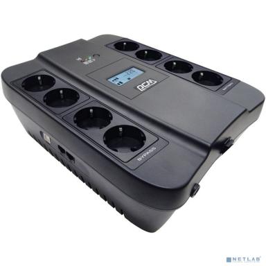 PowerCom Spider SPD-750U LCD ИБП {Line-Interactive, 750VA / 450W, 8xEURO: 4 с резервным питанием, 4 с фильтрацией, USB} (1138691/1642610)