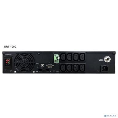 PowerCom SMART RT SRT-1000A LCD ИБП {Line-Interactive, 1000VA / 900W, Rack/Tower, IEC, Serial+USB, SmartSlot, подкл. доп. батарей} (1157673)