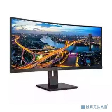 LCD PHILIPS 34" 345B1C/00 черный с поворотом экрана {VA curved 3440x1440 100Hz 5ms 178/178 300cd 2xHDMI2.0 DisplayPort1.2 4xUSB 3.2 MM}