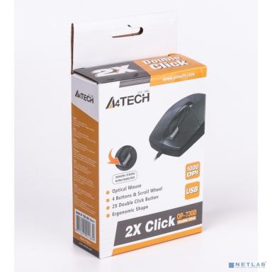 A-4Tech Мышь OP-730D черный оптическая (1000dpi) USB (4but) [1156192]