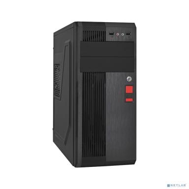 Exegate EX283221RUS Корпус Miditower ExeGate UN-605B Black, ATX, <UN400, 120mm>, 2*USB, Audio, замок блокировки кнопки питания