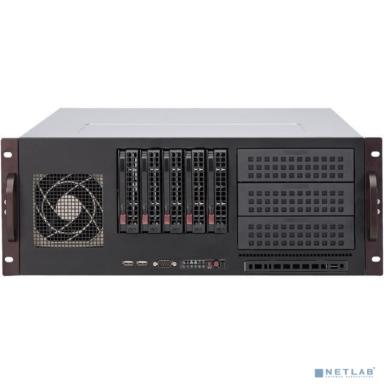 Supermicro server chassis CSE-842TQC-668B, 4U rackmount chassis, Dual and Single Intel and AMD processors, 5 x 3.5" hot-swap SAS/SATA, 7 full-height & full-length expansion slot(s), 668W PSU