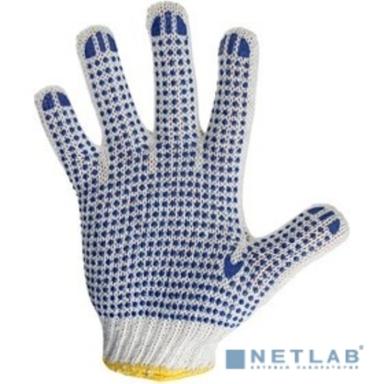 REXANT (09-0212) Перчатки х/б с нанесением ПВХ («Точка»), 4 нити, 63-65 г, 7,5 класс вязки