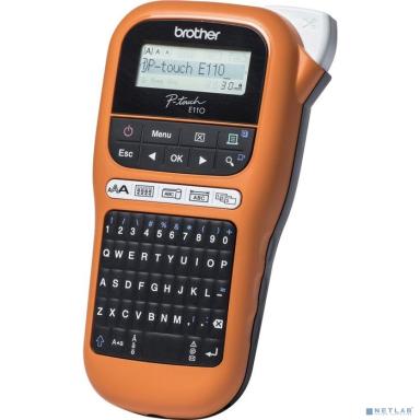 Brother PT-E110VP + 10 кассет с лентой, Принтер для печати наклеек в промо наборе (PTE110VPR1BUND)