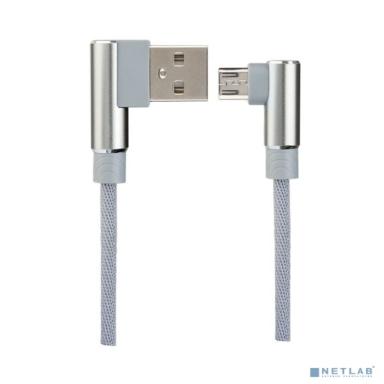 PERFEO Кабель USB2.0 A вилка - Micro USB вилка, угловой, серый, длина 1 м., бокс (U4805)