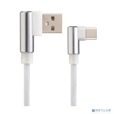 PERFEO Кабель USB2.0 A вилка - USB Type-C вилка,угловой, белый, длина 1 м., бокс (U4905)