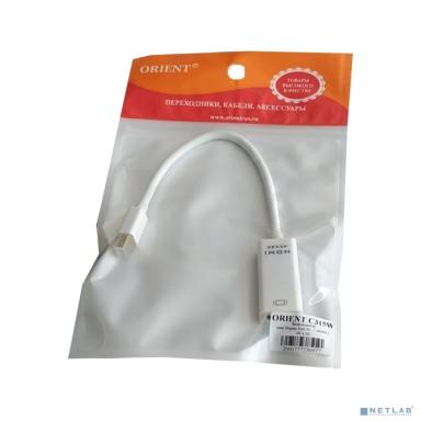 ORIENT Кабель-адаптер C315W 4Kx2K Mini DP1.2 M -> HDMI F, длина 0.2 метра, белый (30977)