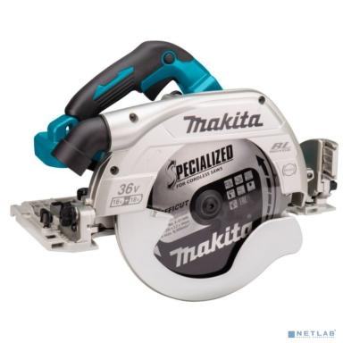 Makita DHS900ZU Пила диск { акк б\щ,36В д\2-х ак18В,Li-ion,4200\м,д-ф235мм,0-60°,рез-85мм,эл.торм,пл\п,Bluet,б\ак,зу }