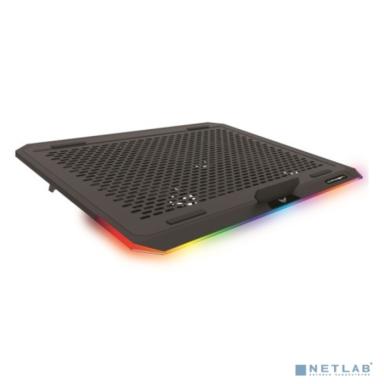 CROWN  Подставка для ноутбука CMLS-150 ( до 19" Размер 410*303*31 мм , кулеры: D110*15 мм, aRGB led подсветка, регулятор скорости, 3 уровня наклона)