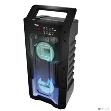 RITMIX SP-830B black {дисплей LED, эквалайзер, RGB-подсветка, до 8 часов, микрофонный вход Jack 6,3 мм, 1800 мАч, 7.4 В, microUSB DC 5В 2A, пластик, черный}