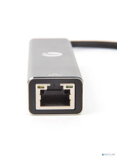 VCOM DH311A Кабель-концентратор USB 3.1 Type-Cm --> RJ-45+3port USB3.0(f)  Aluminum Shell VCOM [DH311A] [4895182246775]
