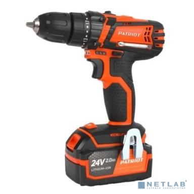PATRIOT BR 241ES Дрель-шуруповерт [180201241] { 2,0 Ah, 24V, 27Hm/33Hm, быстрая зарядка, двусторонняя бита, кейс } 