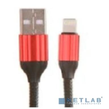 LDNIO LD_B4633 LS431/ USB кабель Lightning/ 1m/ 2.4A/ медь: 86 жил/ Нейлоновая оплетка/ Red